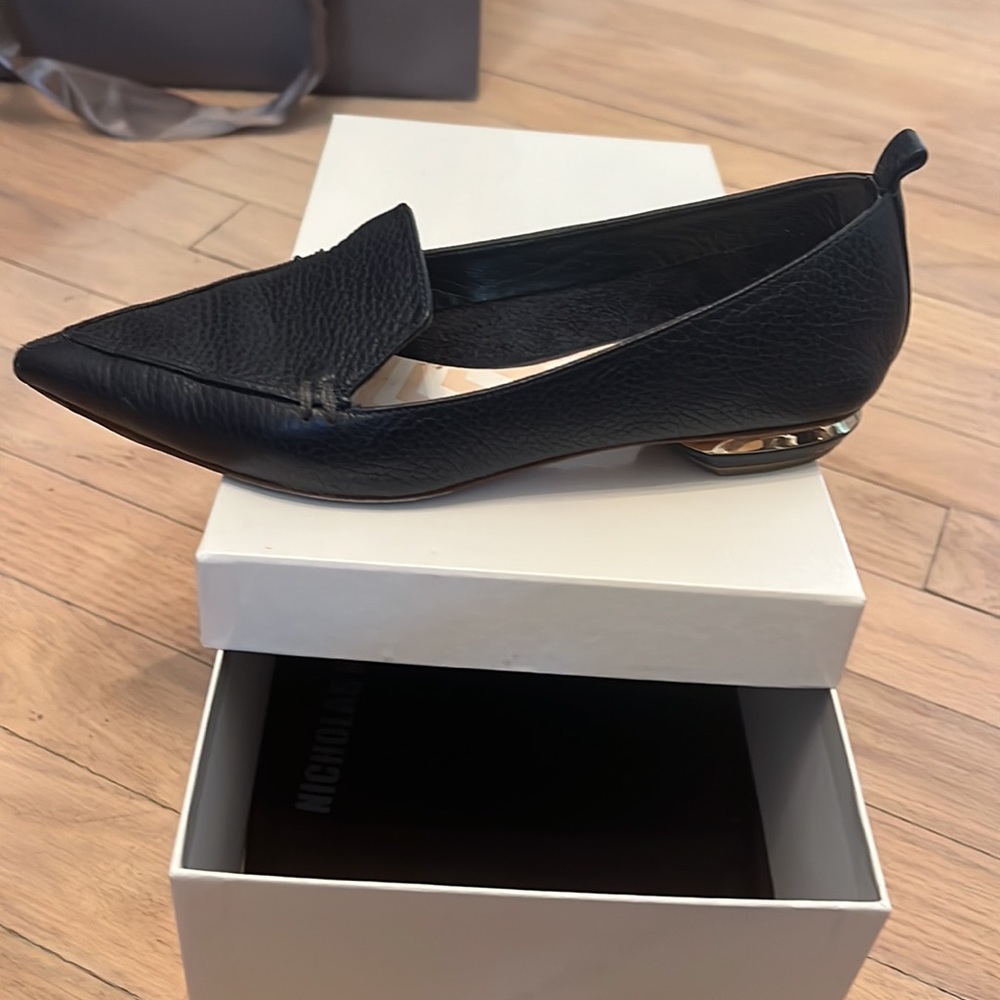 Nicholas Kirkwood Black Beya Leather Loafers - Size 35
